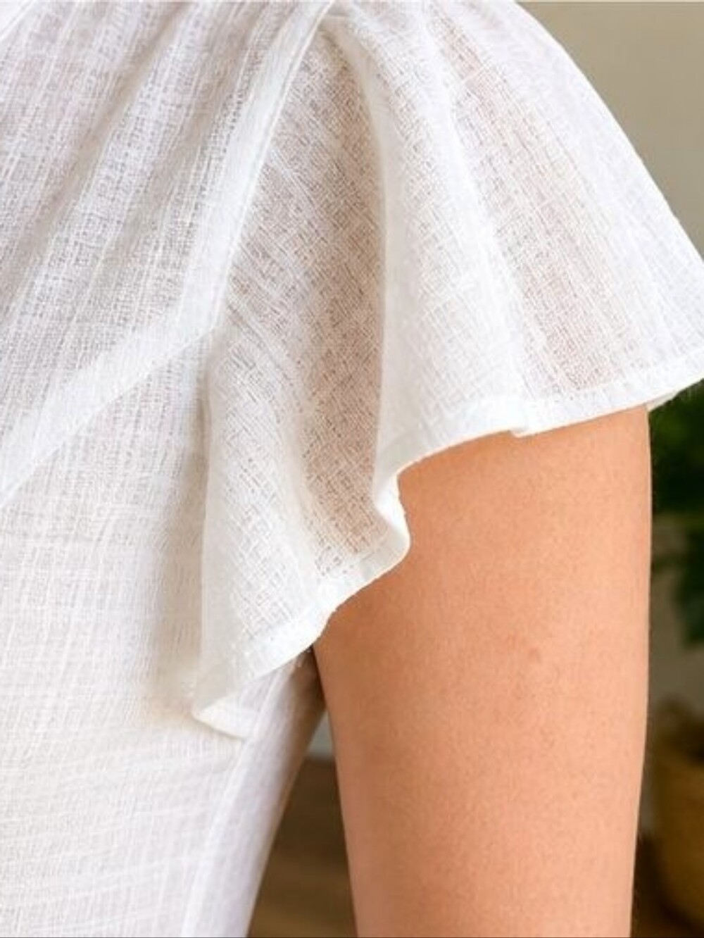 White Smocked Top - Picture 5 of 6